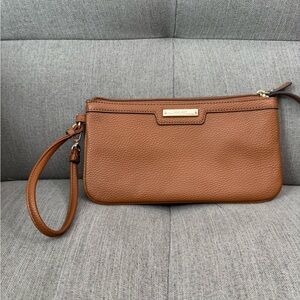 Nine West Tan Leather Wristlet